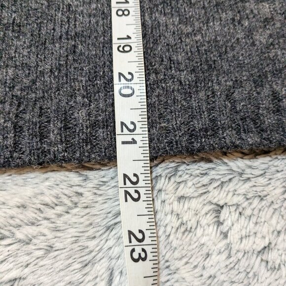 TOAST UK 100% Wool Sweater Black Striped Gray Small Medium - Picture 6 of 7